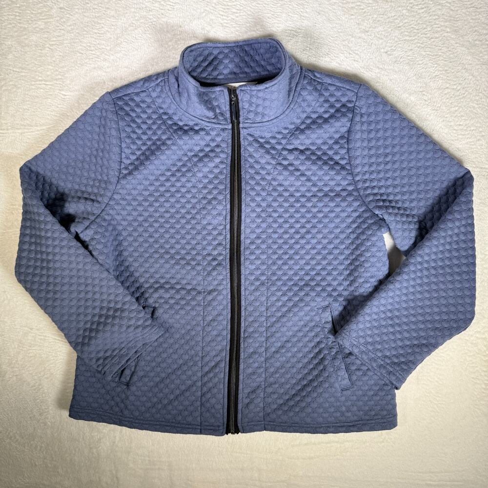 Coral Bay Womens Quilted Jacket‎ Petites Large Sporty Comfort Layering Piece